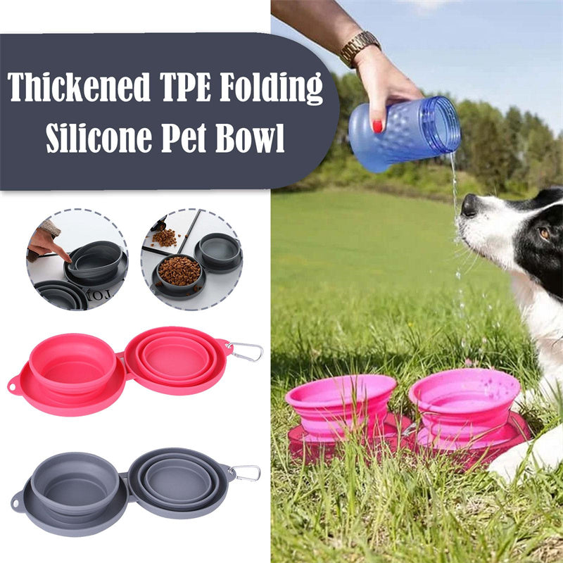 Gamelle double pliable pour animaux de compagnie