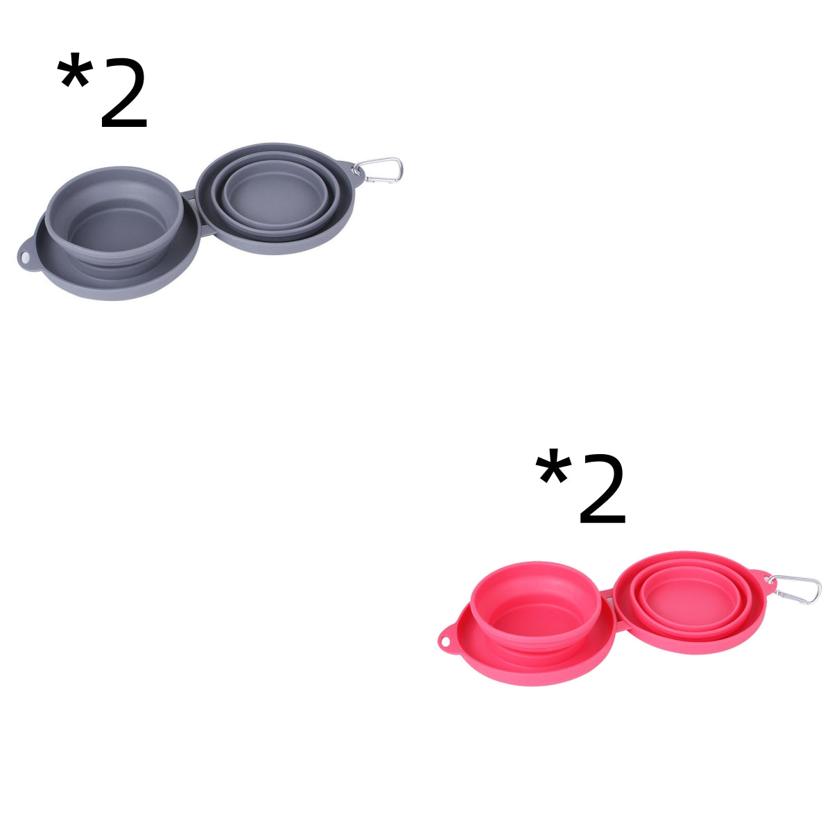 Gamelle double pliable pour animaux de compagnie