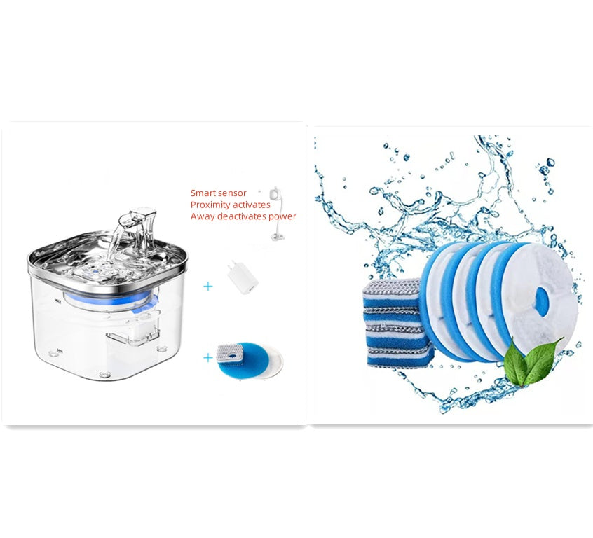 Pet Cat/Dog Stainless Steel Automatic water feeder