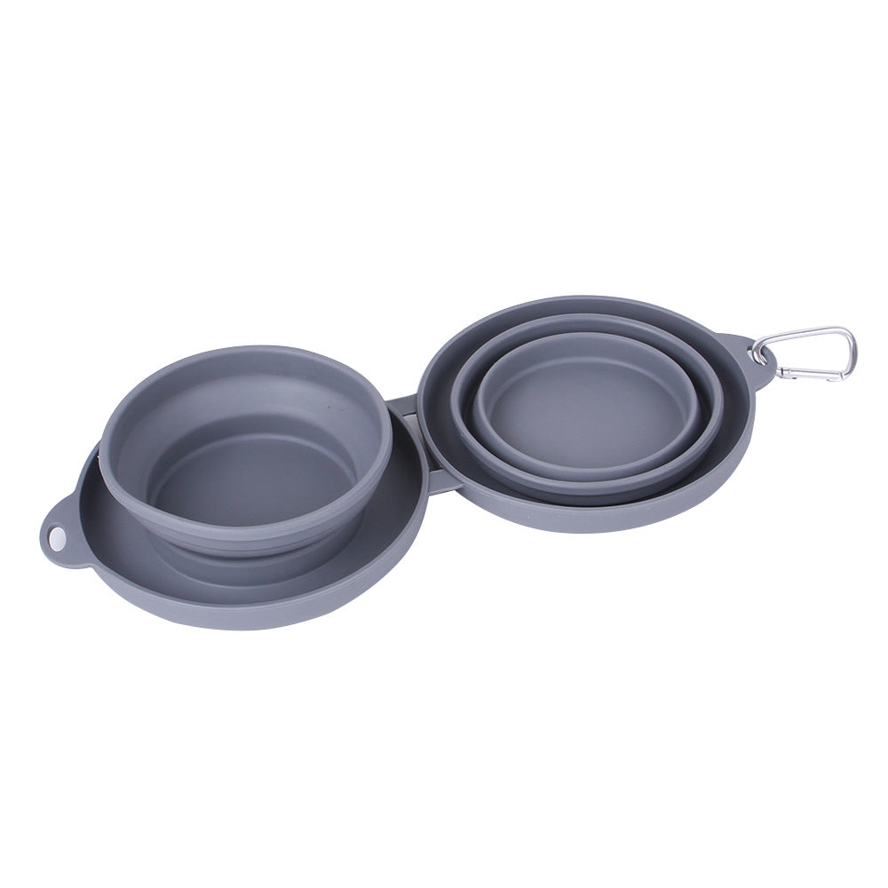 Gamelle double pliable pour animaux de compagnie