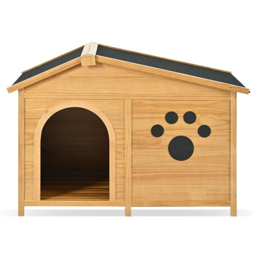 Niche Pour Chien en Bois avec Porche pour l'extérieur