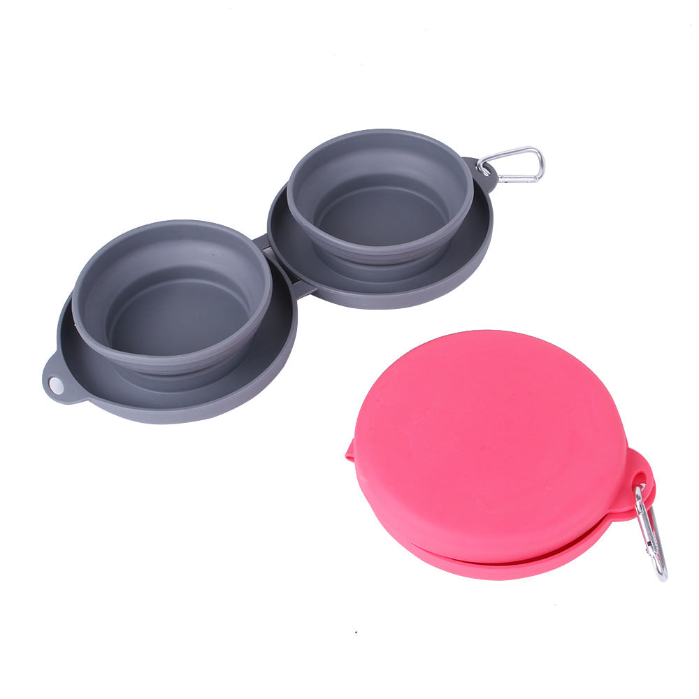 Gamelle double pliable pour animaux de compagnie
