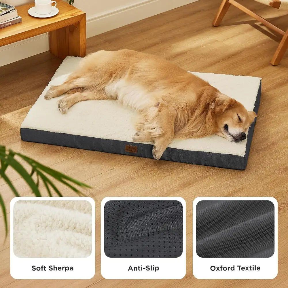 Orthopedic Extra Large Dog Bed with Removable Cover for Pets up to 100 lbs