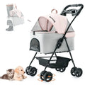 Pet Stroller for Small Dogs and Cats, Folding Lightweight Dog Stroller with Detachable Carrier Portable Cat Puppy Jogging Stroll