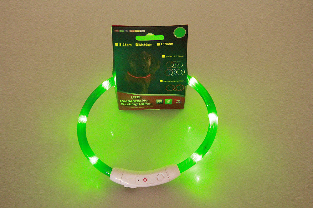 Collier lumineux pour animaux USB