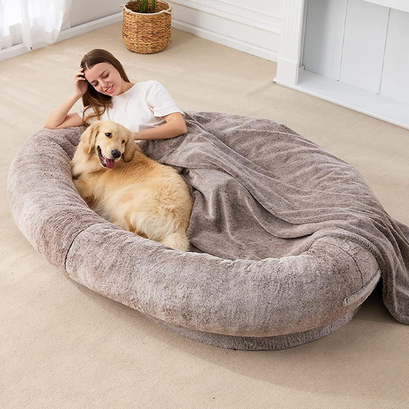 Grand Lit pour Chien Doux et Moelleux pour Humains