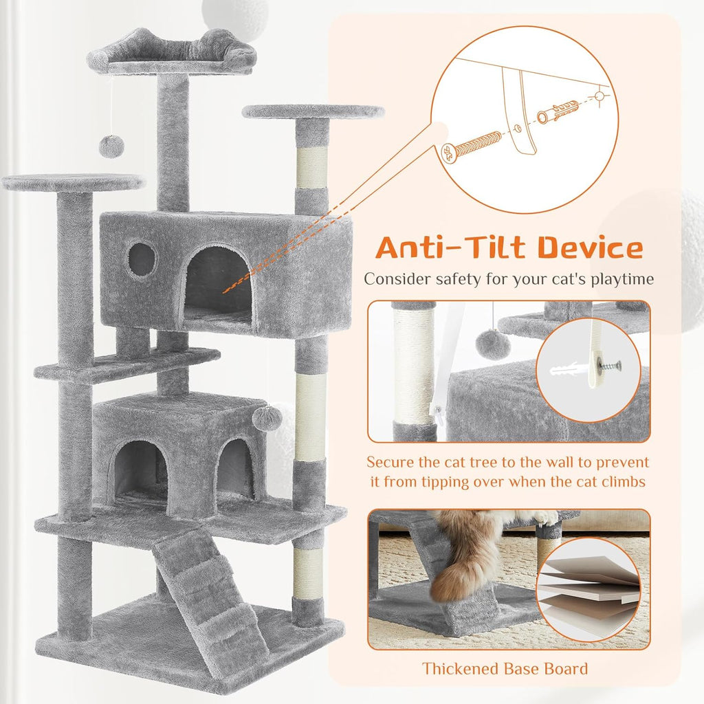 Multi-level With Sisal Grab Post