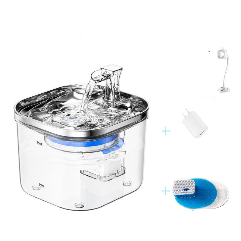 Distributeur d'eau automatique en acier inoxydable pour animaux de compagnie (chats/chiens)